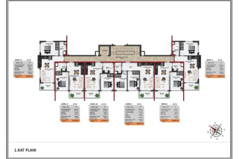 Продажа квартиры  в Джикджилли, Анталье, Турция 2+1, 72м2, №80302 – фото 28