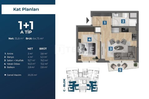 Apartment for sale  in Izmir, Turkey, 2 bedrooms, 66m2, No. 215703 – photo 7