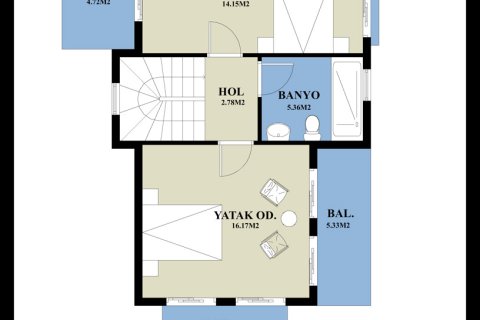 3+1 Villa i Gocek, Mugla, Tyrkiet Nr. 232489 - 11