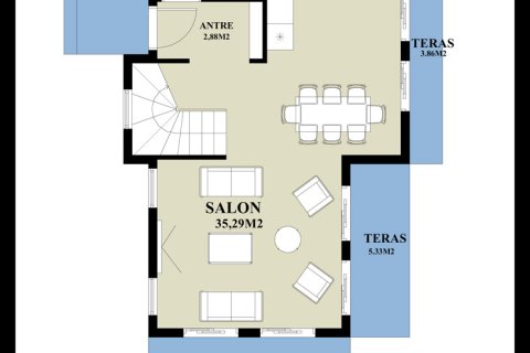 3+1 Villa i Gocek, Mugla, Tyrkiet Nr. 232489 - 5