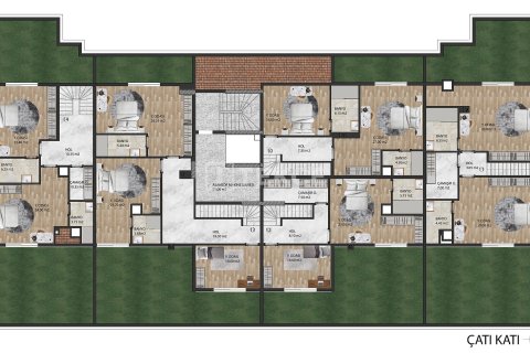 2+1 Leilighet  i Kusadasi, Aydin, Tyrkia Nr. 228558 - 28