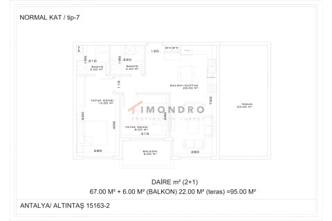 1+1 Wohnung in Aksu, Antalya, Türkei Nr. 216991 - 19
