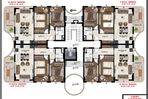 3+1 Penthäuser in Alanya, Antalya, Türkei Nr. 227641 - 26