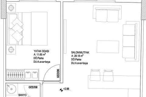 Apartment for sale  in Aksu, Antalya, Turkey, 1 bedroom, 51m2, No. 220866 – photo 18