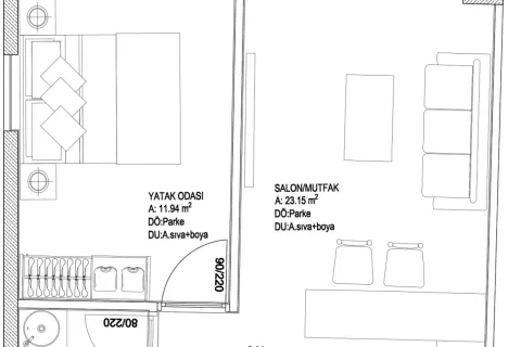 Apartment for sale in Aksu, Antalya, Turkey, 1 bedroom, 47m2, No. 220862 – photo 18
