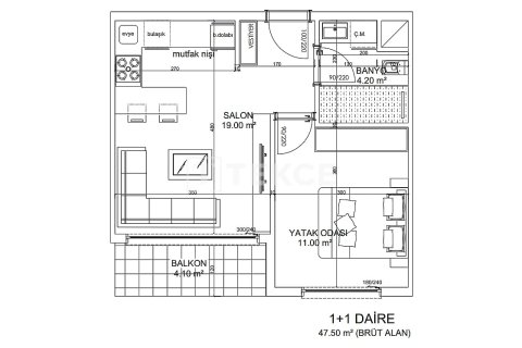 Продажа квартиры  в Аксу, Анталье, Турция 3+1, 84м2, №221830 – фото 19