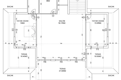 آپارتمان در  Alanya ، ترکیه 4 خوابه ، 719 متر مربع.  شماره 223519 - 22
