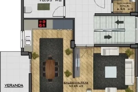 آپارتمان در  Alanya ، ترکیه 4 خوابه ، 1000 متر مربع.  شماره 223518 - 10