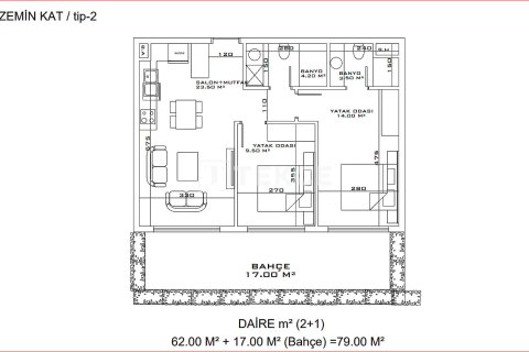 Продажа квартиры  в Аксу, Анталье, Турция 1+1, 144м2, №100702 – фото 18