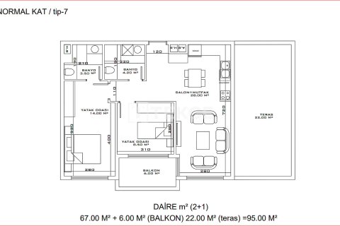 Продажа квартиры  в Аксу, Анталье, Турция 1+1, 144м2, №100702 – фото 25