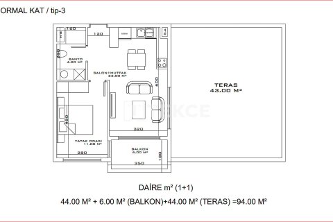 Продажа квартиры  в Аксу, Анталье, Турция 1+1, 144м2, №100702 – фото 21