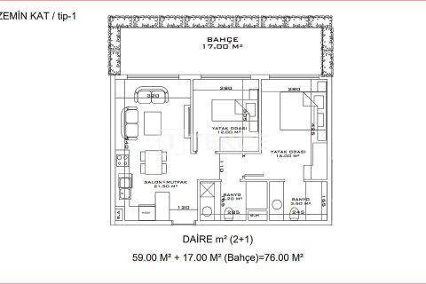 Продажа квартиры  в Аксу, Анталье, Турция 1+1, 144м2, №100702 – фото 17