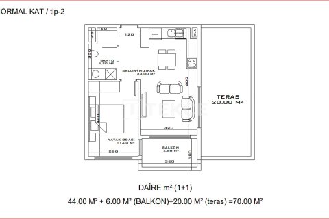 Продажа квартиры  в Аксу, Анталье, Турция 1+1, 144м2, №100702 – фото 20