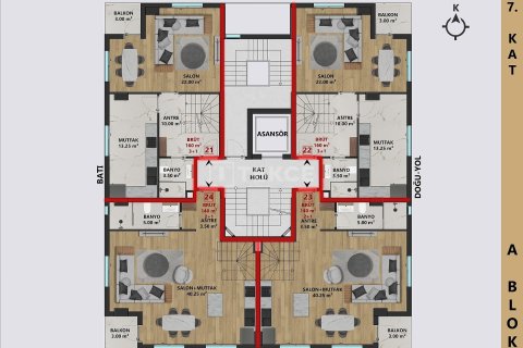 Продажа квартиры в Анталье, Турция 2+1, 90м2, №219950 – фото 19