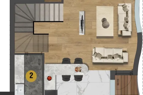 2+1 Leilighet i Mugla, Tyrkia Nr. 220285 - 11