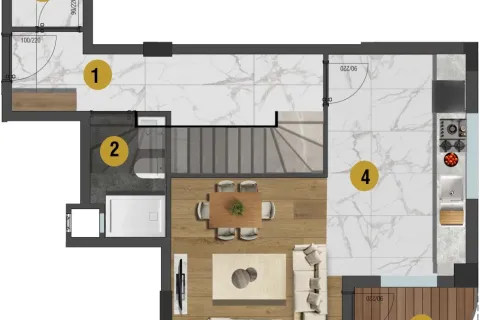 2+1 Leilighet i Mugla, Tyrkia Nr. 220287 - 11