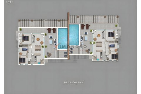 4+1 Villa  i Bahceli, Girne,  Nr. 214780 - 29