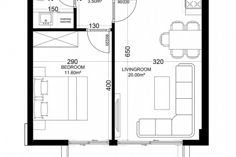 1+1 Lejlighed i Yekta Golden Valley, Oba, Antalya, Tyrkiet Nr. 101707