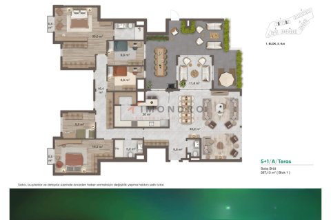 3+1 Lägenhet  i Umraniye, Istanbul, istanbul, Turkiet Nr. 212812 - 20