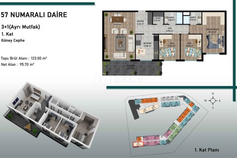 Продажа квартиры в Аксу, Анталье, Турция 3+1, 110м2, №107335 – фото 23