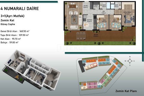 Продажа квартиры  в Аксу, Анталье, Турция 4+1, 162м2, №107336 – фото 17