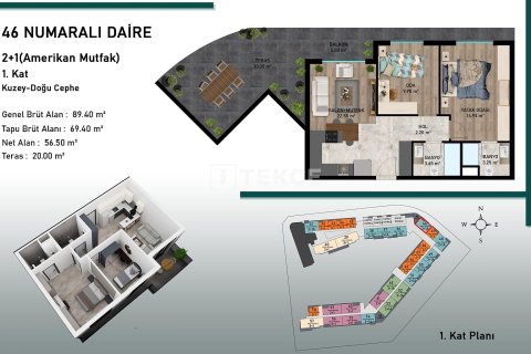 Продажа квартиры  в Аксу, Анталье, Турция 4+1, 162м2, №107336 – фото 20