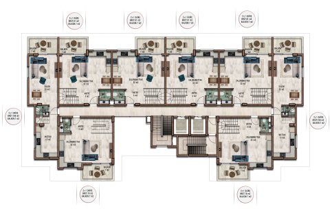 Daire  1+1  Avsallar, Antalya, Türkiye №218326 - 16