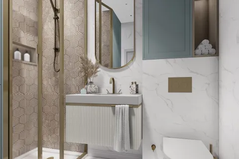 آپارتمان در  Alanya ، ترکیه 1 خوابه ، 52 متر مربع.  شماره 223686 - 14