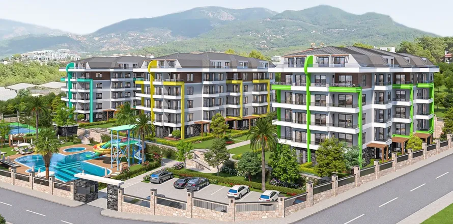 آپارتمان در  Alanya ، ترکیه 1 خوابه ، 52 متر مربع.  شماره 223686