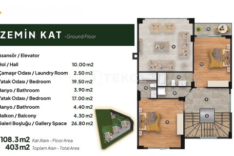 ویلا در  Basiskele ، ترکیه 7 خوابه ، 427 متر مربع.  شماره 223351 - 24