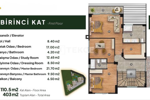 ویلا در  Basiskele ، ترکیه 7 خوابه ، 427 متر مربع.  شماره 223351 - 25