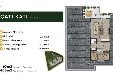 ویلا در  Basiskele ، ترکیه 7 خوابه ، 427 متر مربع.  شماره 223351 - 26