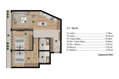 Daire 2+1 İzmir, Türkiye №233116 - 14