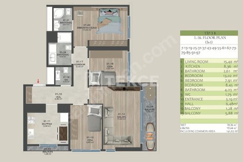 3+1 Leilighet  i Istanbul, Tyrkia Nr. 217071 - 25