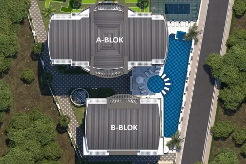 1+1 Lejlighed  i Alanya, Antalya, Tyrkiet Nr. 223594 - 5