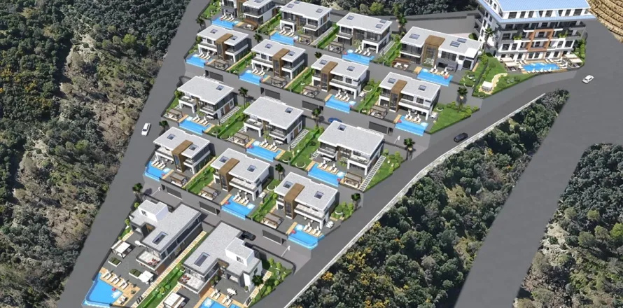 4+1 Lejlighed  i Alanya, Antalya, Tyrkiet Nr. 223598