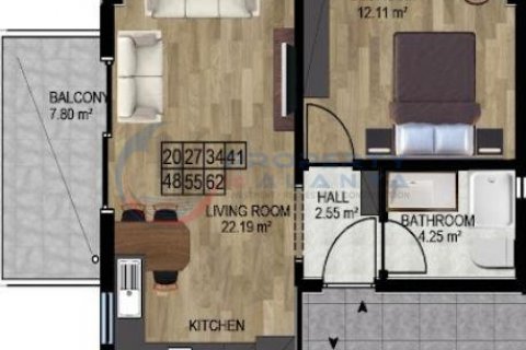 1+1 Leilighet  i Alanya, Antalya, Tyrkia Nr. 211475 - 16