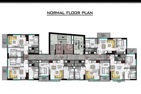 پنت هاس در  Alanya ، ترکیه 2 خوابه ، 90 متر مربع.  شماره 215860 - 27