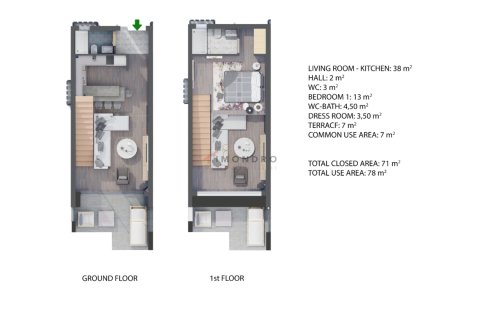 Apartment for sale  in Northern Cyprus, studio, 89m2, No. 215305 – photo 22