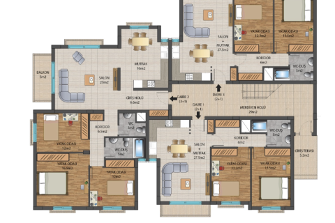 Продажа квартиры  в Алсанджаке, Гирне, Северный Кипр 2+1, 78м2, №214315 – фото 12