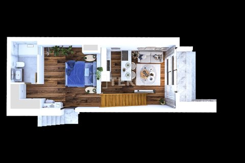 آپارتمان در  Girne ، ترکیه 1 خوابه ، 67 متر مربع.  شماره 221837 - 15