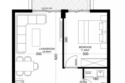 1+1 Leilighet i Yekta Golden Valley, Oba, Antalya, Tyrkia Nr. 101766