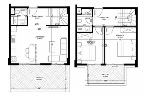 آپارتمان در در Yekta Golden Valley Oba ، ترکیه 2 خوابه ، 116.6 متر مربع.  شماره 183611