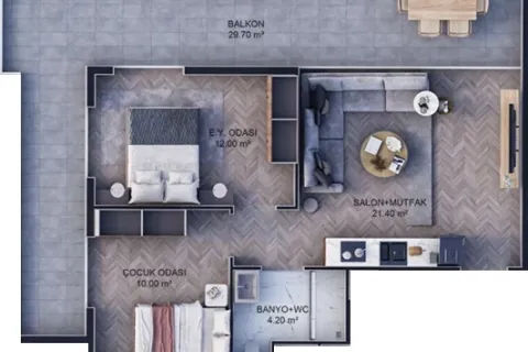 Продажа квартиры в Кепезе, Чанаккале, Турция 2+1, 94м2, №220619 – фото 18