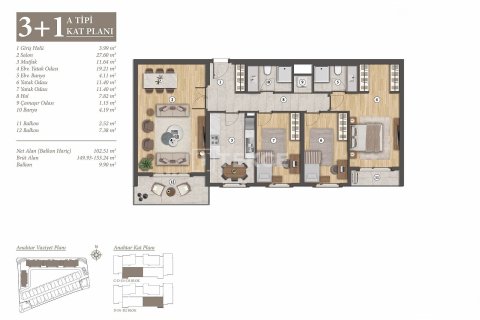 2+1 Leilighet  i Sancaktepe, Istanbul, Tyrkia Nr. 222425 - 29