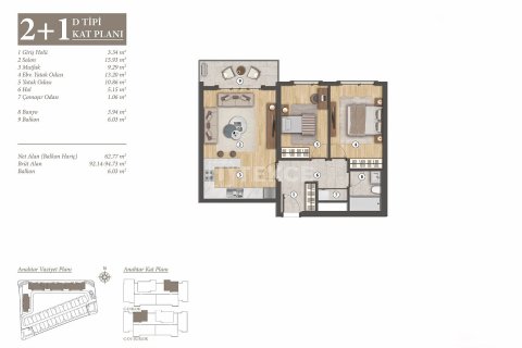 2+1 Leilighet  i Sancaktepe, Istanbul, Tyrkia Nr. 222425 - 28