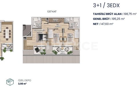 3+1 Lejlighed  i Istanbul, Tyrkiet Nr. 216436 - 20