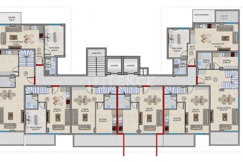 Продажа пентхауса  в Аланье, Анталье, Турция 3+1, 111м2, №215457 – фото 15