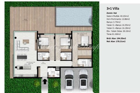 Villa  3+1  Bodrum, Muğla, Türkiye №221806 - 21