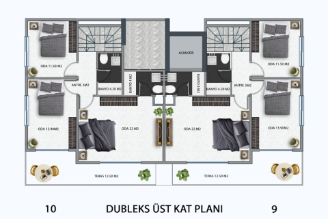 2+1 Leilighet  i Kestel, Antalya, Tyrkia Nr. 10705 - 24